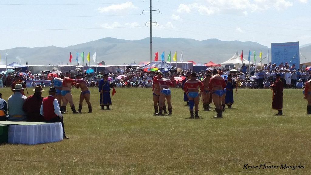 Reise Hunter Mongolei Nadaam Fest Ringen