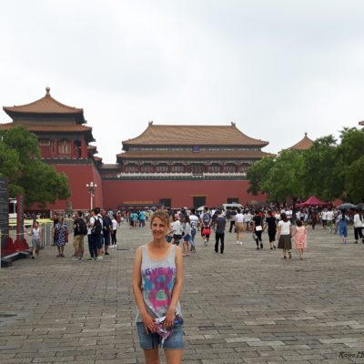Reise-Hunter-Peking Verbotene Stadt Beweisfoto Judith